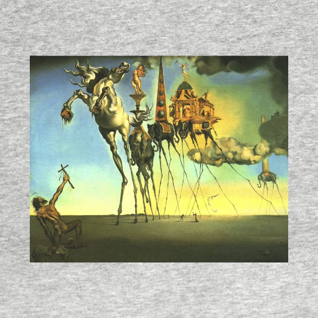 Painting The Temptation of St. Anthony Salvador Dali T-Shirt T-Shirt by J0k3rx3